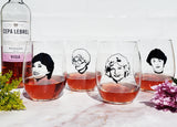 Golden Girl Wine Glasses