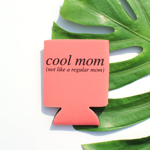 Coral Cool Mom Can Cooler