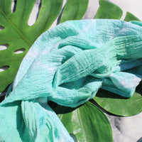 Hand Dyed Cotton Gauze Infinity Scarf - Teal