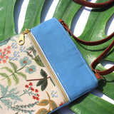 Blue and Botanical Floral Handmade Purse - Rifle Paper Co. Floral Handbag