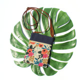 Floral and Navy Handmade Purse - Rifle Paper Co. Floral Handbag