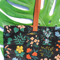 Hawthorne Floral and Leather Tote Bag